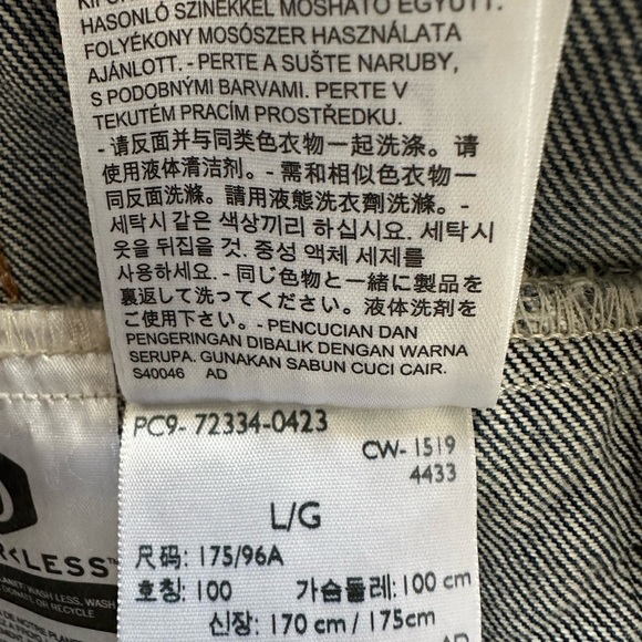 Very Rare 90s LEVI'S Denim Trucker  Hippie Grunge Jacket Patch and Chains, L. - Picture 16 of 16